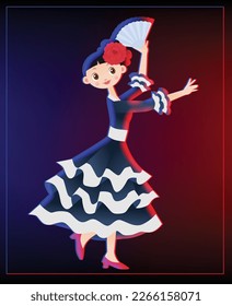 3.ᵉʳ personaje de estudio resaltar noche de discoteca ligera fiesta azul rojo