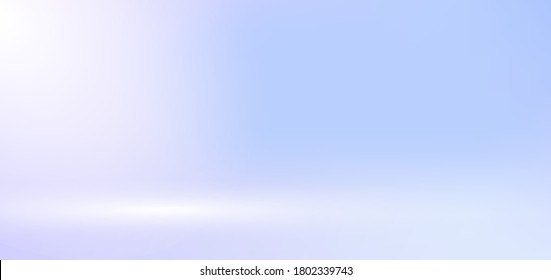 3D studio room blue background with lighting. Vector illustration