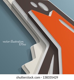3D style, abstract background with lots of layers