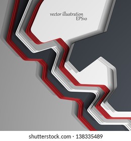 3D style, abstract background with lots of layers