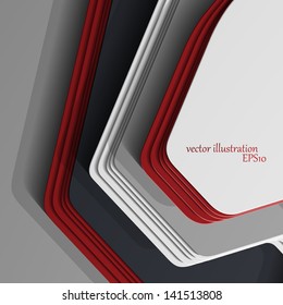 3D style, abstract background with lots of layers