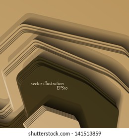 3D style, abstract background with lots of layers