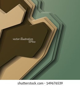 3D style, abstract background with lots of layers