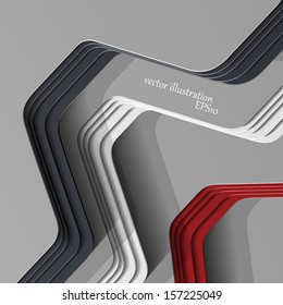 3D style, abstract background with lots of layers