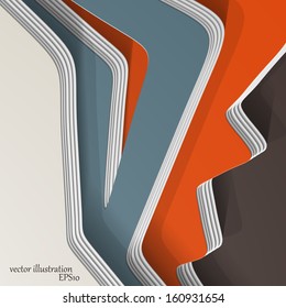 3D style, abstract background with lots of layers