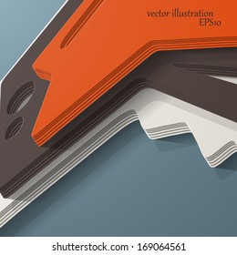 3D style, abstract background with lots of layers