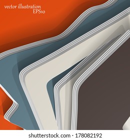 3D style, abstract background with lots of layers