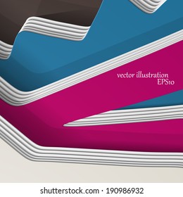 3D style, abstract background with lots of layers