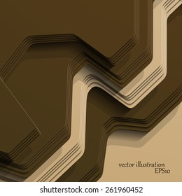 3D style, abstract background with lots of layers