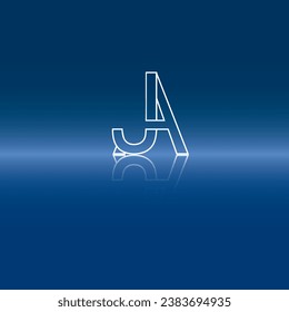 Logo de aj diseñado con fondo de color