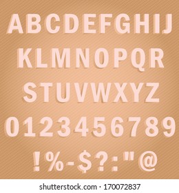3D style alphabet collection set
