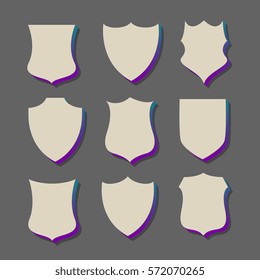 3d style badges and labels