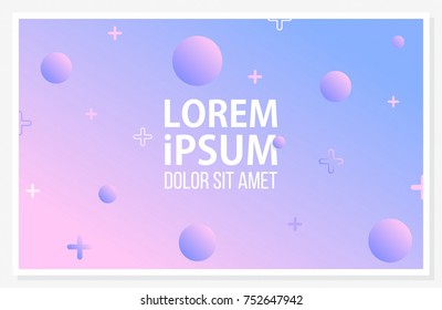 3D Style Banner Design with Creative Futuristic Illustration on Background, Geometric Shapes Elements with Trend Pastel Colors, Purple and Pink Gradient Ideal Poster,Card,Invitation, Page,Landing