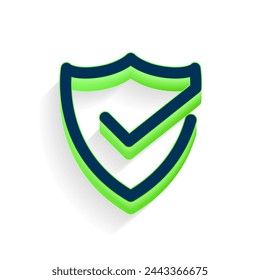 3d style barrier shield logo to maximizing your digital safety vector