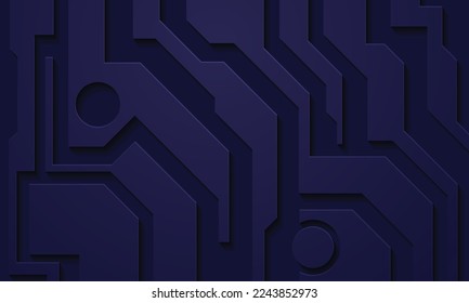 Fondo negro de estilo 3d con capa de papel