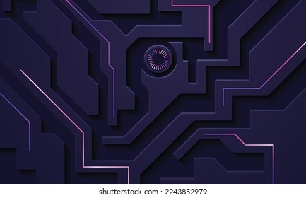 Fondo negro de estilo 3d con capa de papel