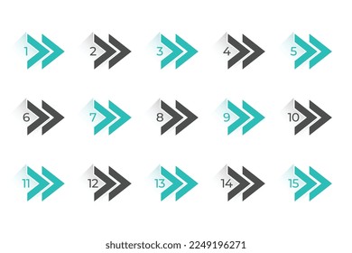 3d style bullet points element in collection vector 