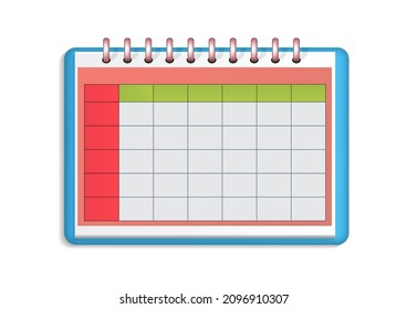 3d style calendar icon isolated on white