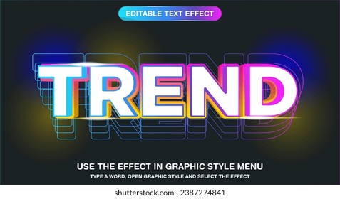 3.ᵉʳ estilo editable efecto de texto de tendencia