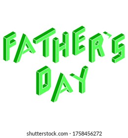 3d style father's day text