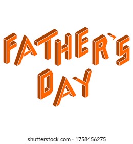 3d style father's day text