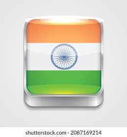 3d style flag icon art