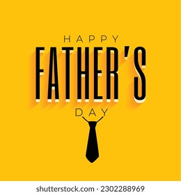 3d style happy father's day special card with tie design vector 