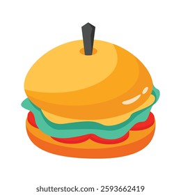 A 3d style icon showing beefburger