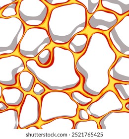 Ilustração de padrão de fluxo de lava de estilo 3D, projeto de fonte vetorial