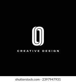 3D Style Minimal O logo design