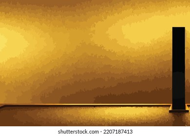 3d style podium golden luxury on abstract background