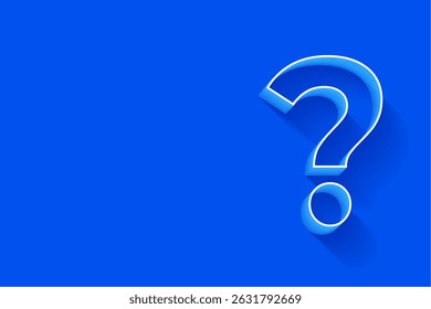 3d style question mark symbol background with text space vector