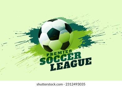 3d style sporty soccer dirty background for world cop league vector
