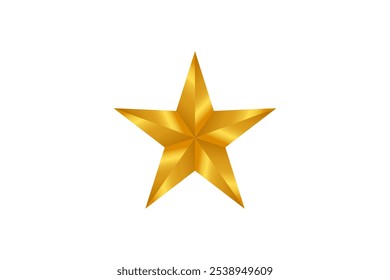 3d style star icon gold color