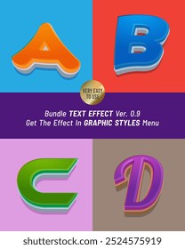3d style variations on letters bundle ver. 09