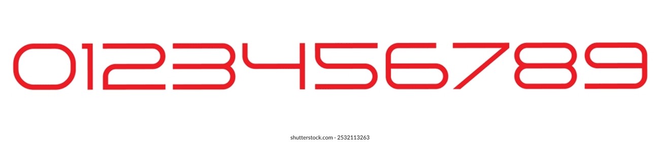 3D style vector numbers 1 to 9 Illustration. Sale off discount promotion set made of realistic colors numbers. Template sport school book T-shirts vector for your unique selling poster, banner ads.