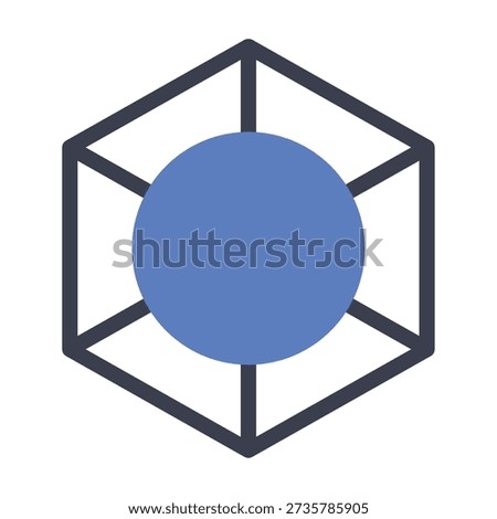 3D subdivision design icon representing refinement and detail.