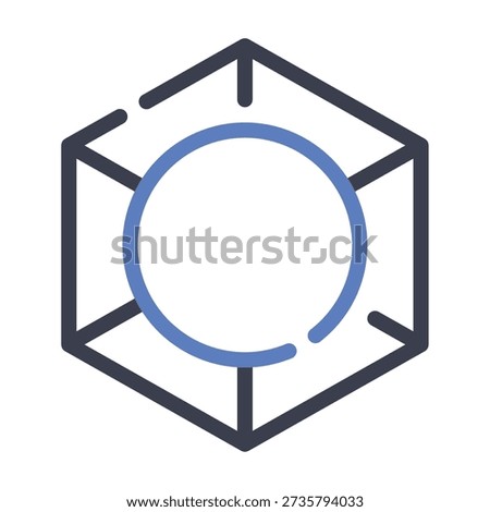 3D subdivision design icon representing refinement and detail.