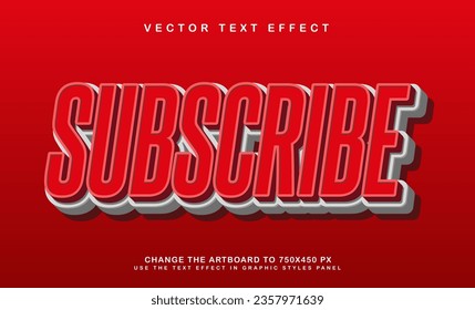 3d subscribe editable text effect style