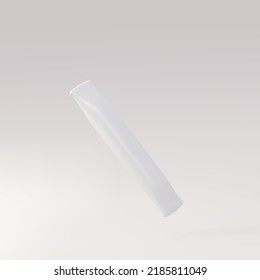 3d sugar stick on a grey background. Vector illustration. 