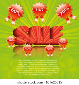3d Summer sale template