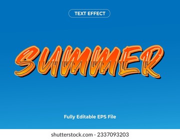3D Summer Text Effect Design