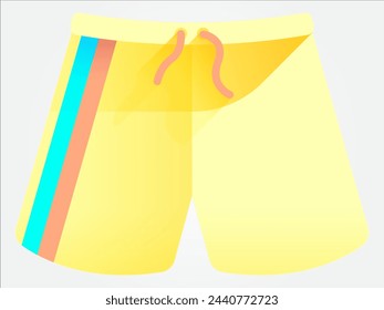 3d summer time element illustration for vacation or holiday in summertime and party relax or trip in seasonal festival