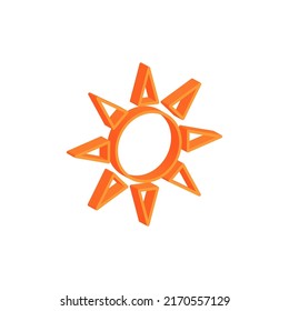 3D Sun Icons Design Vector

