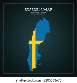 3D-Schweden-Flaggenplan, Vektorgrafik

