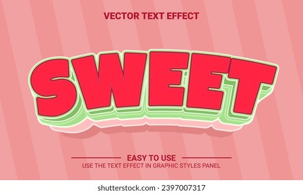 3d sweet editable text effect