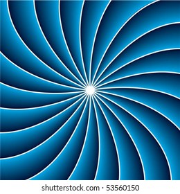 3d swirl in blue and white