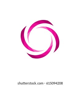 3d swirl logo design