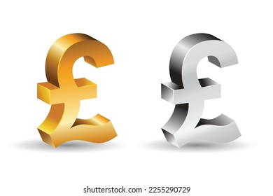 3d symbol of Euro currency in golden and grey shades