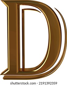 3D-Symbol auf Golden
